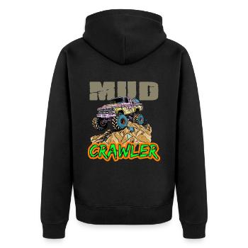 Offroad Racing für Offroad Fans - Unisex Premium Bio Zip Hoodie - Schwarz - Hinten - Nico (187cm)
