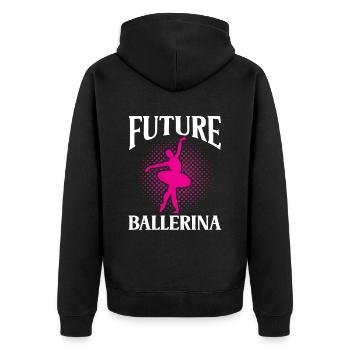 Future Ballerina Hobby Ballet Ballet Dancers - Unisex Premium Organic Zip Hoodie - black - Back - Nico (187cm)