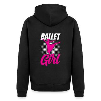 Ballet Girl Mama Dancer Ballerina Ballet - Unisex Premium Organic Zip Hoodie - black - Back - Nico (187cm)