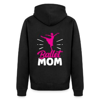 Ballet Mama Dancer Ballet Dancer Ballerina - Unisex Premium Organic Zip Hoodie - black - Back - Nico (187cm)