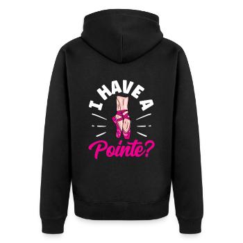 J’ai une danseuse ballerine punchline - Veste à capuche bio Premium Unisexe - noir - Dos - Nico (187cm)