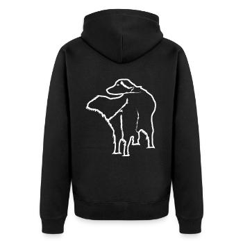 Golden Retriever de Behind Dog Dogs - Veste à capuche bio Premium Unisexe - noir - Dos - Nico (187cm)