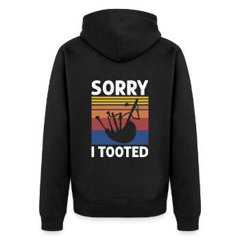 Bagpipes for pipers and Scots - Unisex Premium Organic Zip Hoodie - black - Back - Nico (187cm)