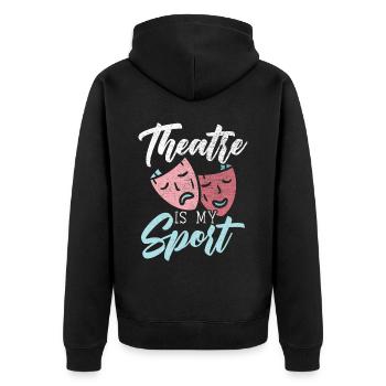 Theaterprobe Darsteller Künstler Schauspielerin Schauspieler - Unisex Premium Bio Zip Hoodie - Schwarz - Hinten - Nico (187cm)