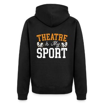 Theaterprobe Darsteller Künstler Schauspielerin Schauspieler - Unisex Premium Bio Zip Hoodie - Schwarz - Hinten - Nico (187cm)