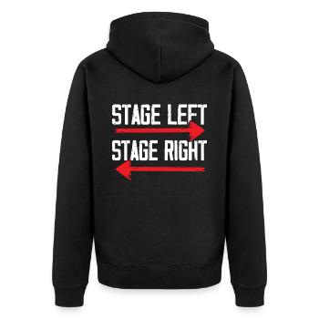 Theaterprobe Darsteller Künstler Schauspielerin Schauspieler - Unisex Premium Bio Zip Hoodie - Schwarz - Hinten - Nico (187cm)