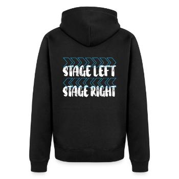 Theaterprobe Darsteller Künstler Schauspielerin Schauspieler - Unisex Premium Bio Zip Hoodie - Schwarz - Hinten - Nico (187cm)