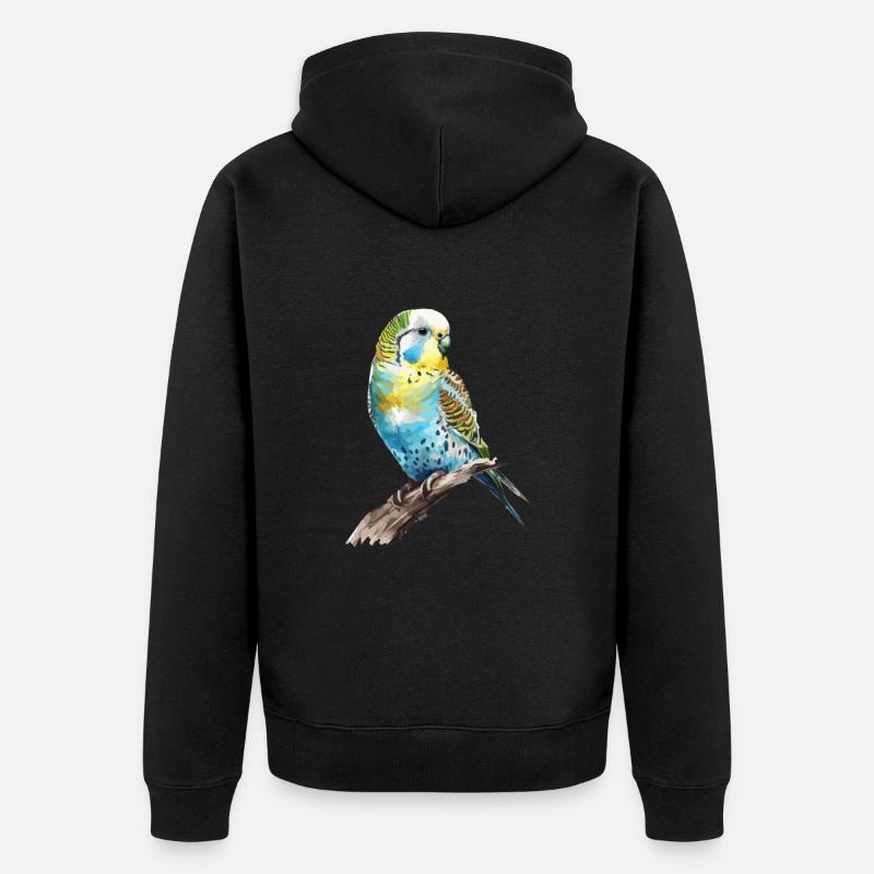 Perruche perruche, perruche - Veste à capuche bio Premium Unisexe - noir