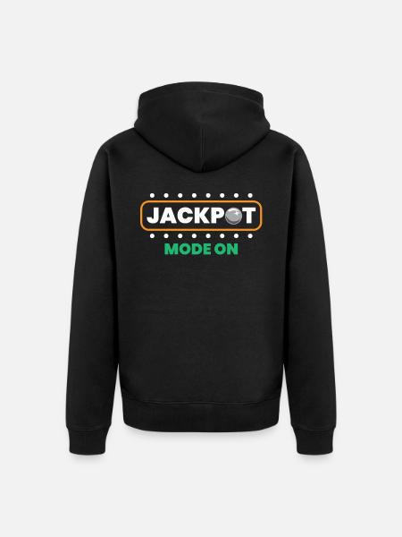 Pinball player - Unisex Premium Organic Zip Hoodie - black
