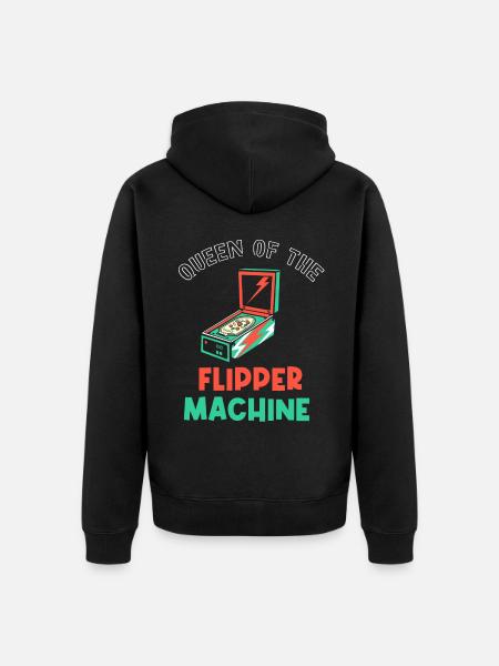 Pinball player - Unisex Premium Organic Zip Hoodie - black
