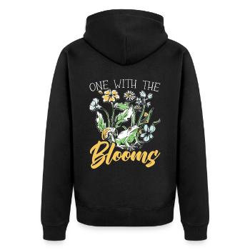 Cottagecore Champignon Esthétique Conservation de la nature - Veste à capuche bio Premium Unisexe - noir - Dos - Nico (187cm)