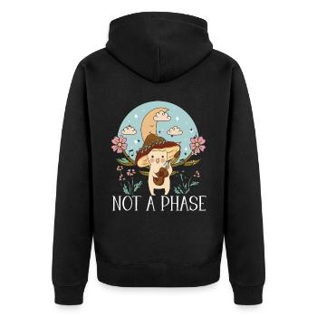 Cottagecore Champignon Esthétique Conservation de la nature - Veste à capuche bio Premium Unisexe - noir - Dos - Nico (187cm)