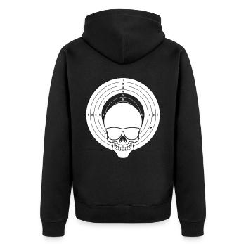 Tireur sportif Club de tir crâne - Veste à capuche bio Premium Unisexe - noir - Dos - Nico (187cm)