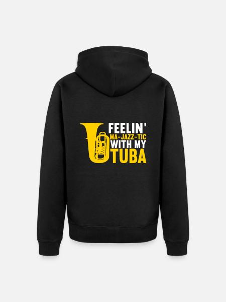 Tuba tuba player - Unisex Premium Organic Zip Hoodie - black