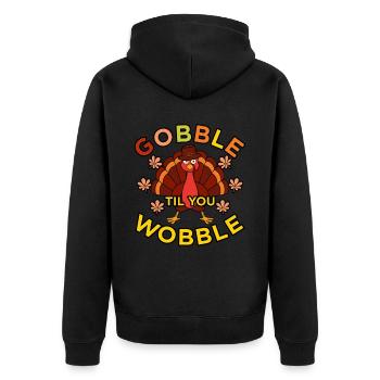 Dévorez-les jusqu’à ce qu’ils - Veste à capuche bio Premium Unisexe - noir - Dos - Nico (187cm)