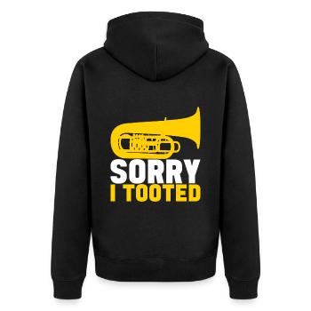Tuba tuba player - Unisex Premium Organic Zip Hoodie - black - Back - Nico (187cm)