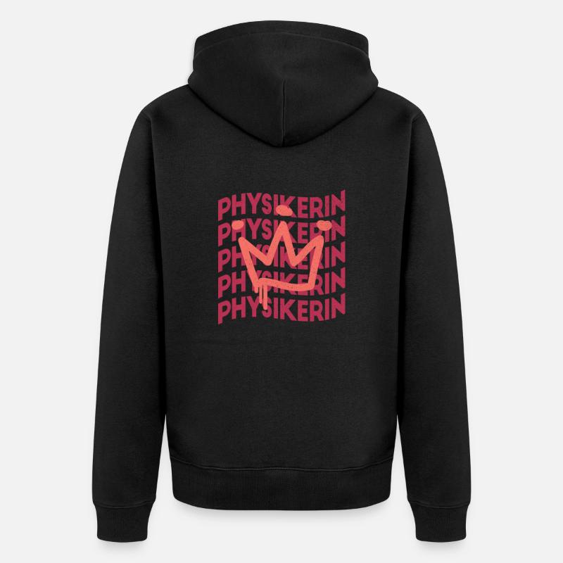 Physik Berufsbezeichnung Physikerin - Unisex Premium Bio Zip Hoodie - Schwarz