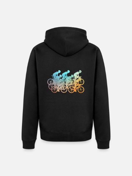 Cyclists, cyclists - Unisex Premium Organic Zip Hoodie - black
