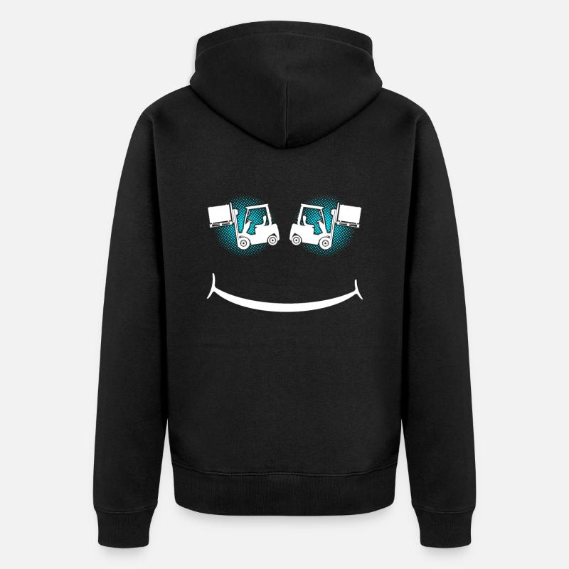 Staplerfahrer Gabelstapler Stapler - Unisex Premium Bio Zip Hoodie - Schwarz