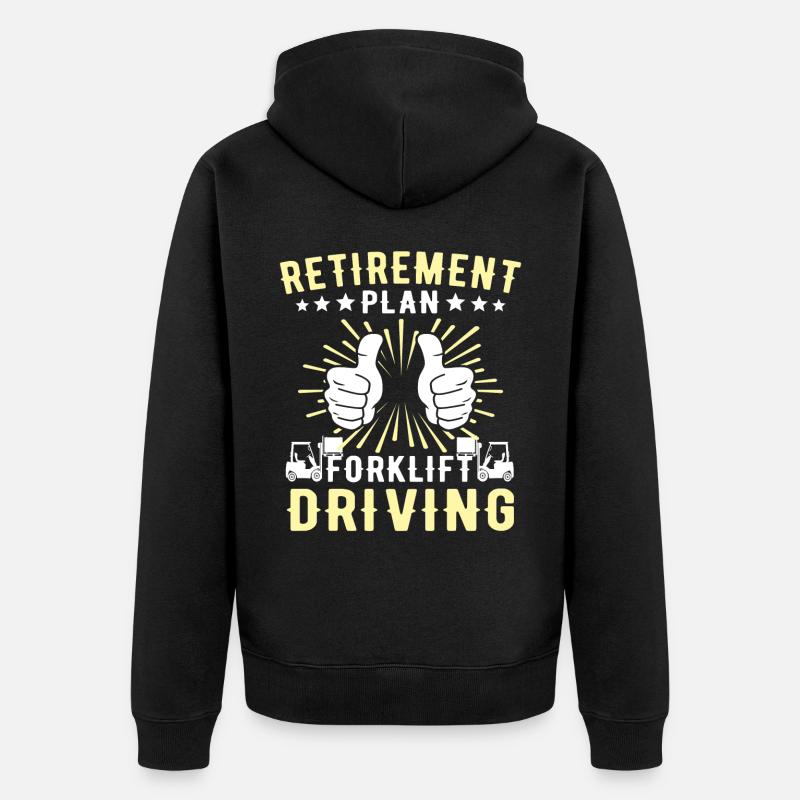Staplerfahrer Gabelstapler Stapler - Unisex Premium Bio Zip Hoodie - Schwarz