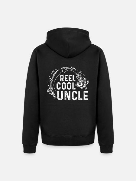 Reel Cool Uncle - Unisex Premium Organic Zip Hoodie - black