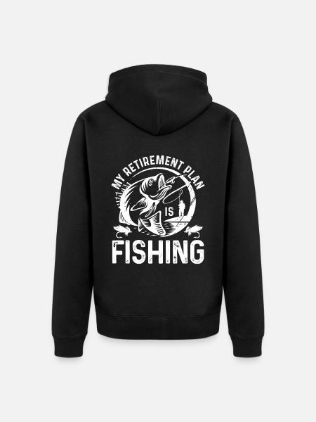 My retirement plan is fishing - Unisex Premium Organic Zip Hoodie - black
