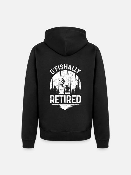 O'Fishally retired - Unisex Premium Organic Zip Hoodie - black