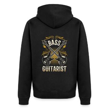 Guitariste Basse Bassiste Basse Musicien de guitare basse - Veste à capuche bio Premium Unisexe - noir - Dos - Nico (187cm)