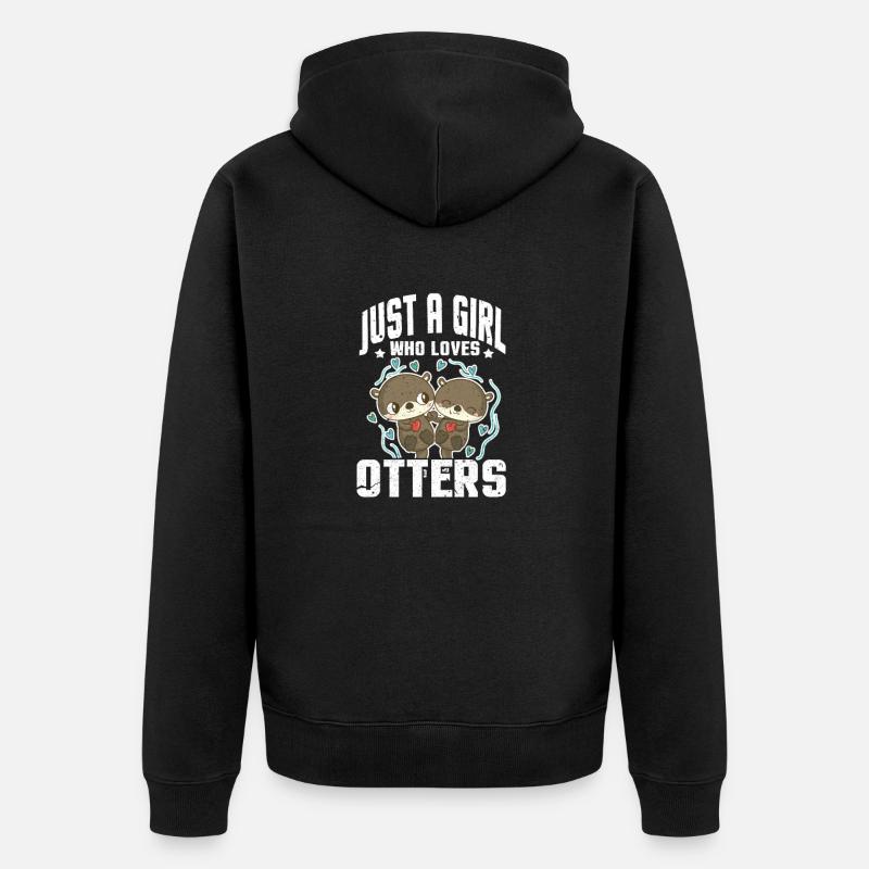 Loutre - Veste à capuche bio Premium Unisexe - noir