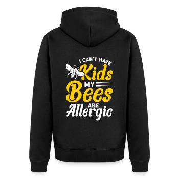 Beekeepers Bees Honey bees Beekeeping - Unisex Premium Organic Zip Hoodie - black - Back - Nico (187cm)