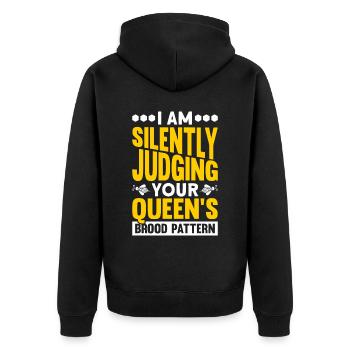 Beekeepers Bees Honey bees Beekeeping - Unisex Premium Organic Zip Hoodie - black - Back - Nico (187cm)