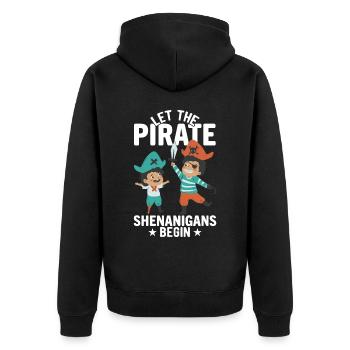 Les Pirates -Shenanigans Crossbones Freeboter - Veste à capuche bio Premium Unisexe - noir - Dos - Nico (187cm)