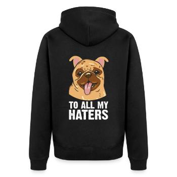 Pit Bull Bulldog Terrier Chien Amoureux des Chiens - Veste à capuche bio Premium Unisexe - noir - Dos - Nico (187cm)