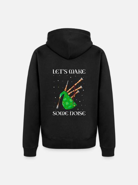 Bagpipe training and bagpipe playing - Unisex Premium Organic Zip Hoodie - black