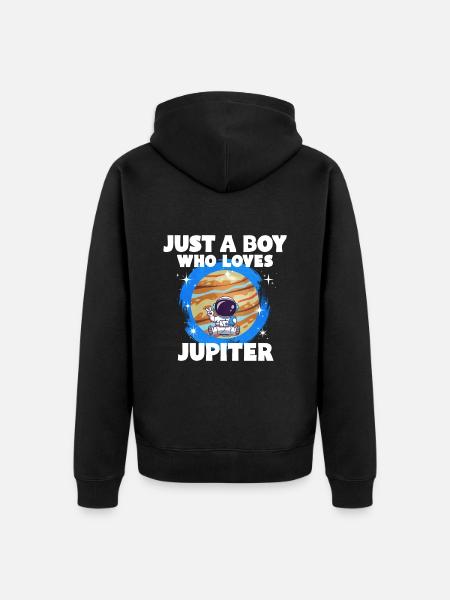 Jupiter Planet Gift - Unisex Premium Organic Zip Hoodie - black