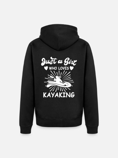 Kayaker Kayak Kayaking - Unisex Premium Organic Zip Hoodie - black