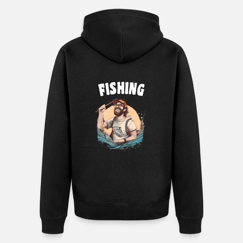 Pêche - Veste à capuche bio Premium Unisexe - noir