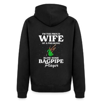 Conception de cornemuse pour Scotland Pride et cornemuse - Veste à capuche bio Premium Unisexe - noir - Dos - Nico (187cm)