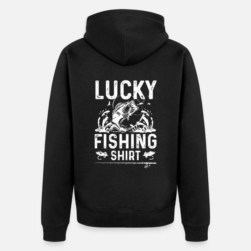 Chemise de pêcheur heureux - Veste à capuche bio Premium Unisexe - noir