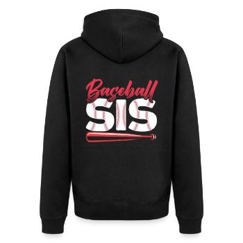 Baseball Sis Joueur de baseball Entraîneur de baseball Sports - Veste à capuche bio Premium Unisexe - noir - Dos - Nico (187cm)