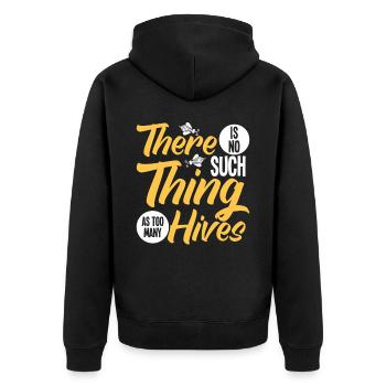 Beekeepers Bees Honey bees Beekeeping - Unisex Premium Organic Zip Hoodie - black - Back - Nico (187cm)