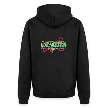 Maler Anstreicher Graffiti-Art Lackiererin - Unisex Premium Bio Zip Hoodie - Schwarz - Hinten - Nico (187cm)