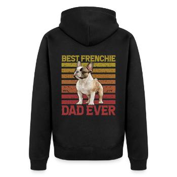 Meilleur papa français de tous les temps - Veste à capuche bio Premium Unisexe - noir - Dos - Nico (187cm)