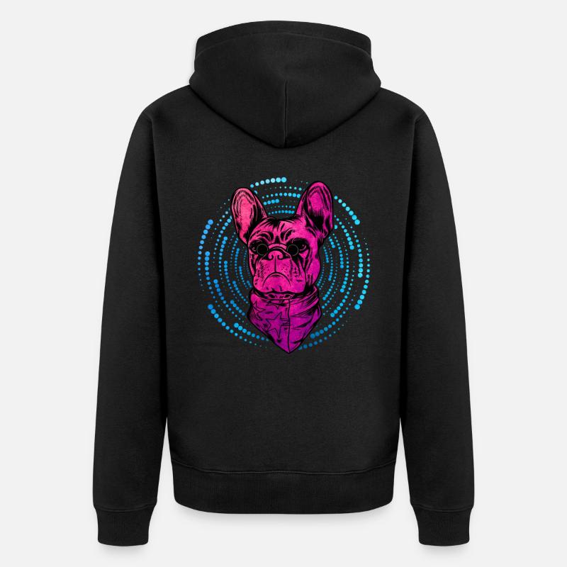 Bouledogue français - Veste à capuche bio Premium Unisexe - noir