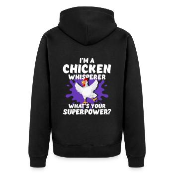 Poulets - Veste à capuche bio Premium Unisexe - noir - Dos - Nico (187cm)