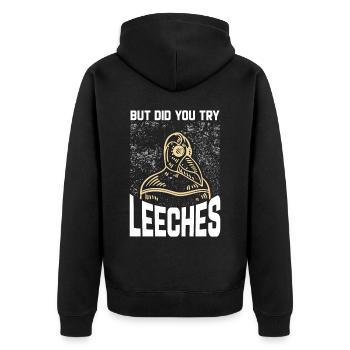 Pestdoktor Mittelalter Doctor Arzt Doktor - Unisex Premium Bio Zip Hoodie - Schwarz - Hinten - Nico (187cm)