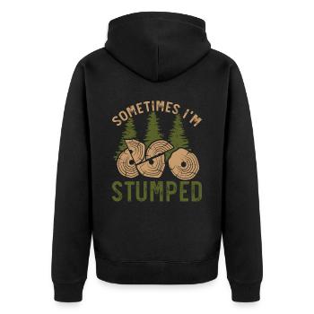 Manchmal bin ich ratlos Arboriculture Arborist - Unisex Premium Bio Zip Hoodie - Schwarz - Hinten - Nico (187cm)