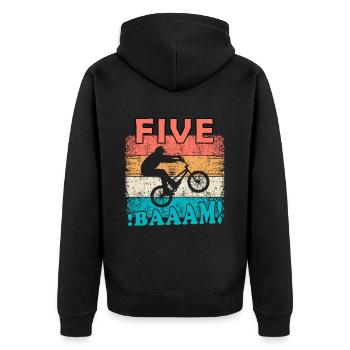 5 Anniversaire Bmx Bike 5 ans Cinq - Veste à capuche bio Premium Unisexe - noir - Dos - Nico (187cm)