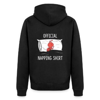 Chemise officielle de la sieste Fourmi Pyjama Sleeping Ant - Veste à capuche bio Premium Unisexe - noir - Dos - Nico (187cm)