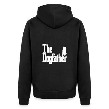 Le Dogfather Staffordshire Terrier - Veste à capuche bio Premium Unisexe - noir - Dos - Nico (187cm)